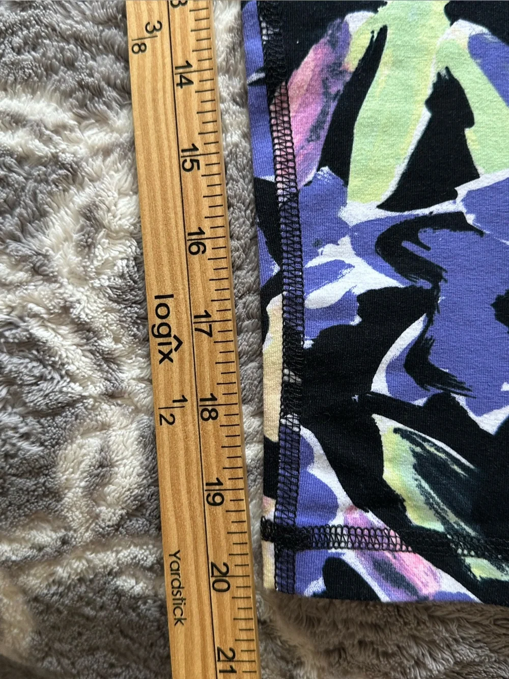Ideology Black Floral Leggings with Purple, Pink and Lime Accents Girl’s Size S